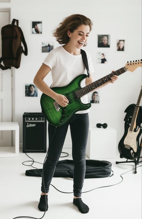 Gitara elektryczna ze wzmacniaczem CAŁY ZESTAW prezent