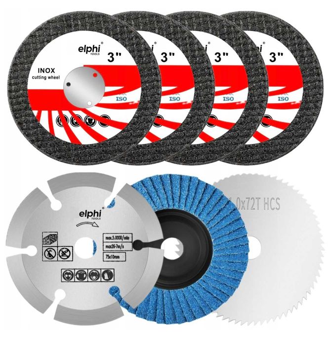 Tarcza do Szlifierki 7 szt. Cięcie Metalu Drewna Betonu Polerowania