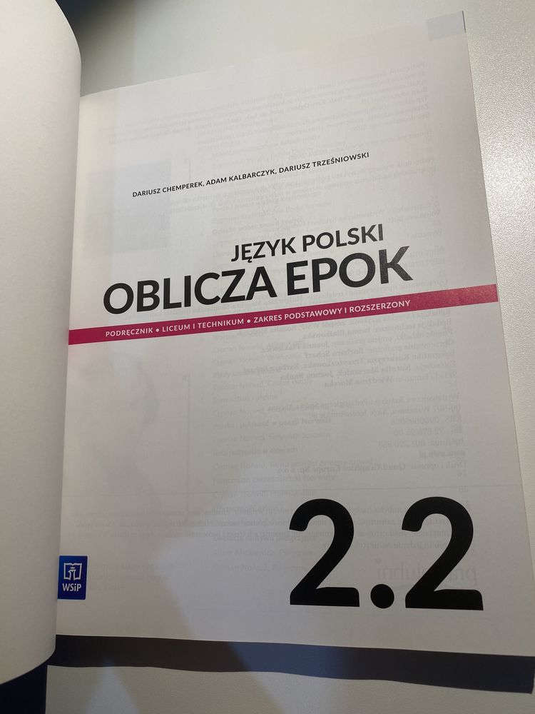 Podręcznik język polski „Oblicza Epok 2.2”