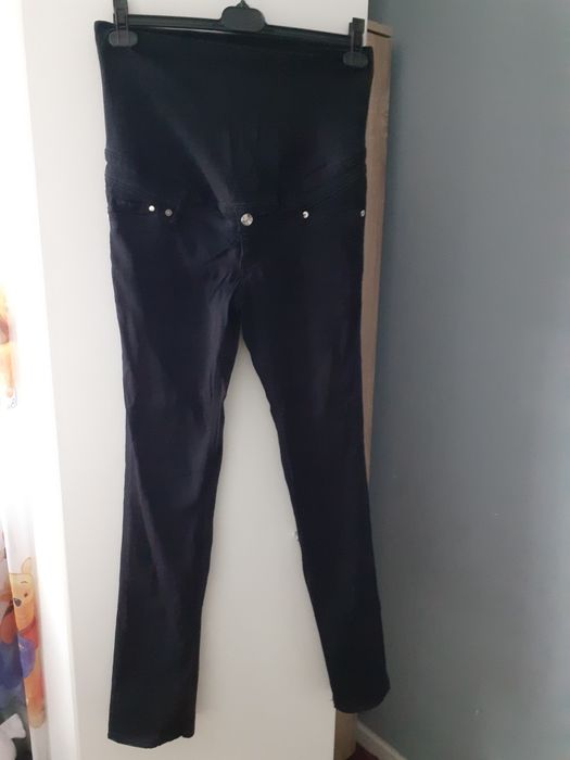 Czarne spodnie ciążowe h&m mama rozmiar 38