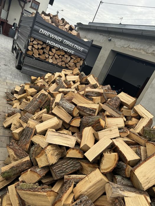 Grab buk dąb akacja sosna / drewno kominkowe opałowe z transportem