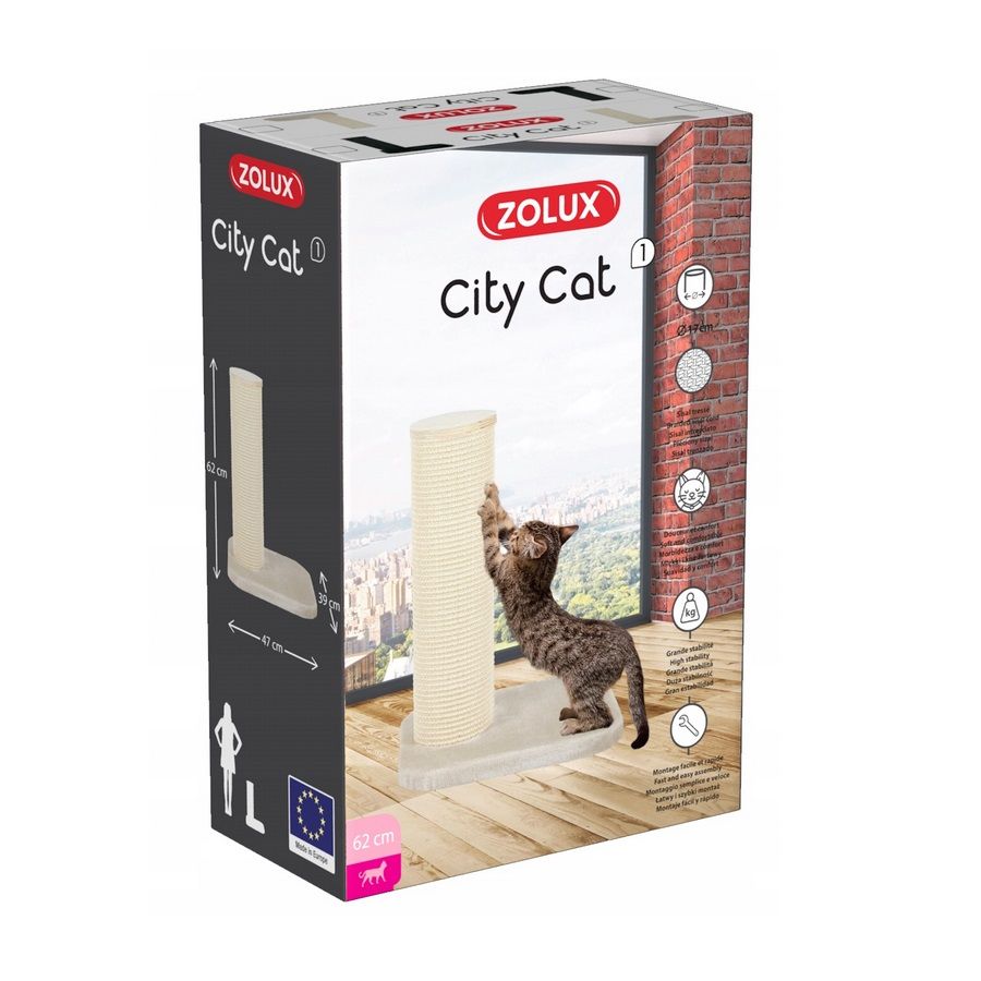 Zolux Drapak Słupek Dla Kota City Cat 1 47X39X62Cm Beżowy NOWY
