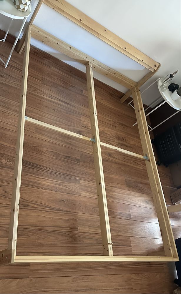 Estrutura de cama, pinho, 140x200 cm - Neiden