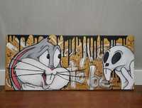 Obraz handmade Looney Tunes Królik Bugs Pop Art