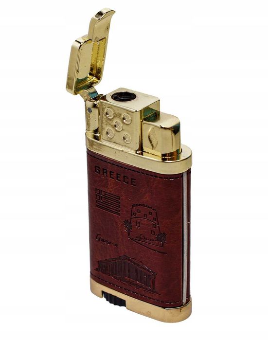 Zapalniczka Żarowa Na Gaz Metalowa Prezentowa Skóra W Pudełku Prezent