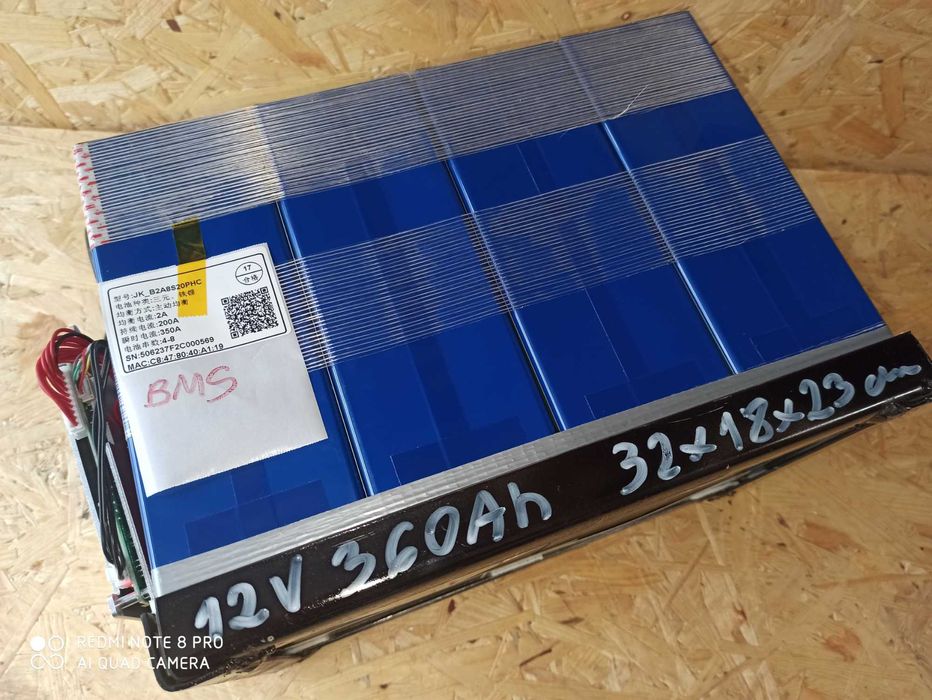 Magazyn Energii 12V kamper 4x360Ah LiFePo4 BMS 200/350/2A
