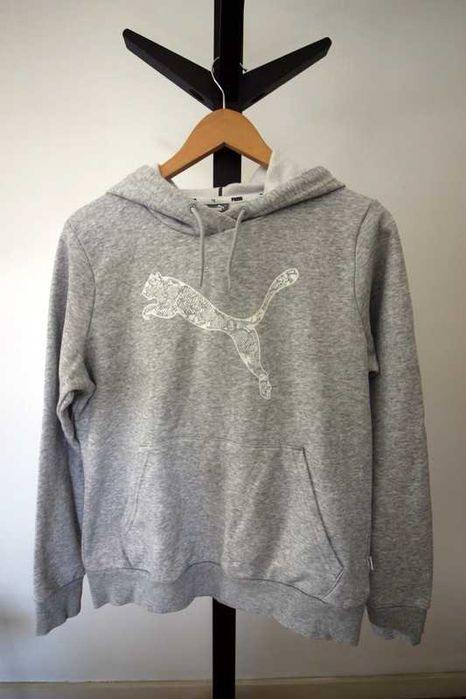 Sweatshirt com capuz cinza clara da Puma