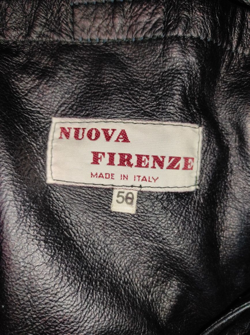 шкіряний плащ nuova firenze