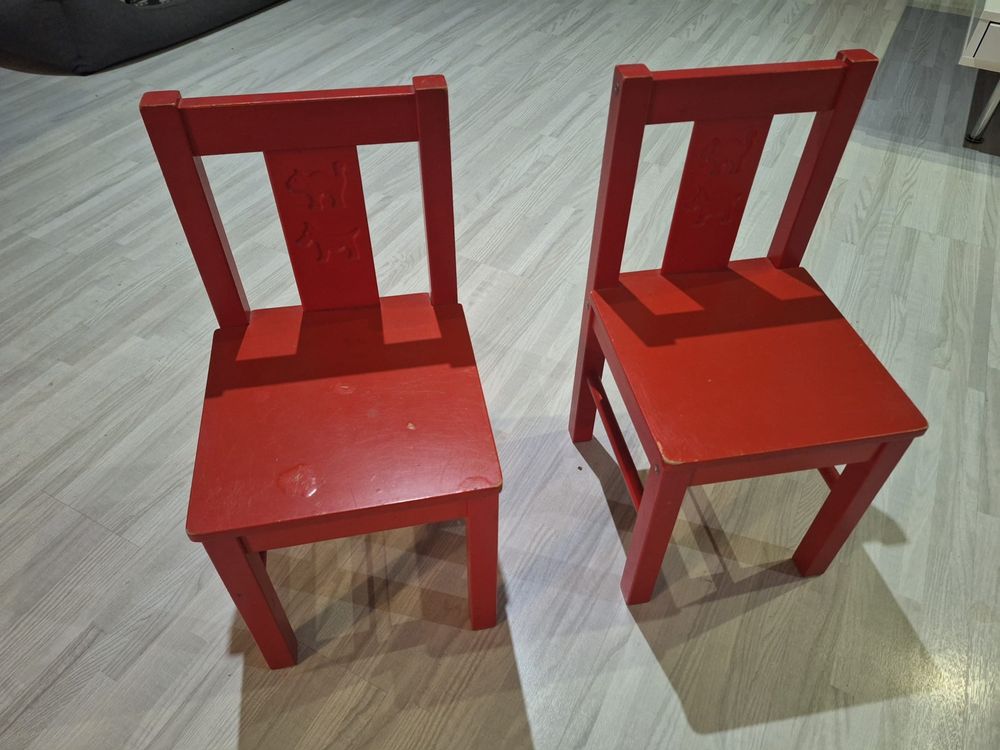 Stolik i 2 krzesełka dla dziecka, Ikea Kritter