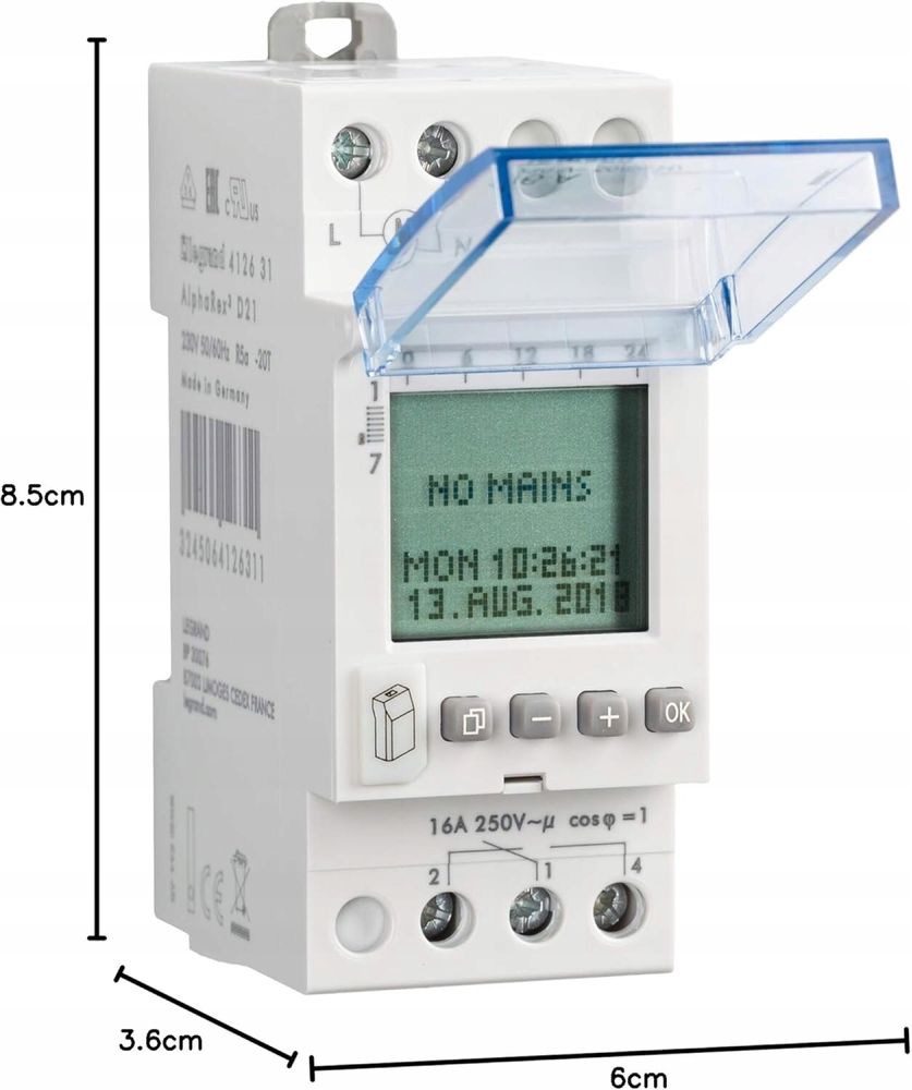 1kanałowy 2modułowy DIN 230 V/50 Hz