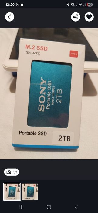 Nowy Dysk przenośny sony ssd 2tb