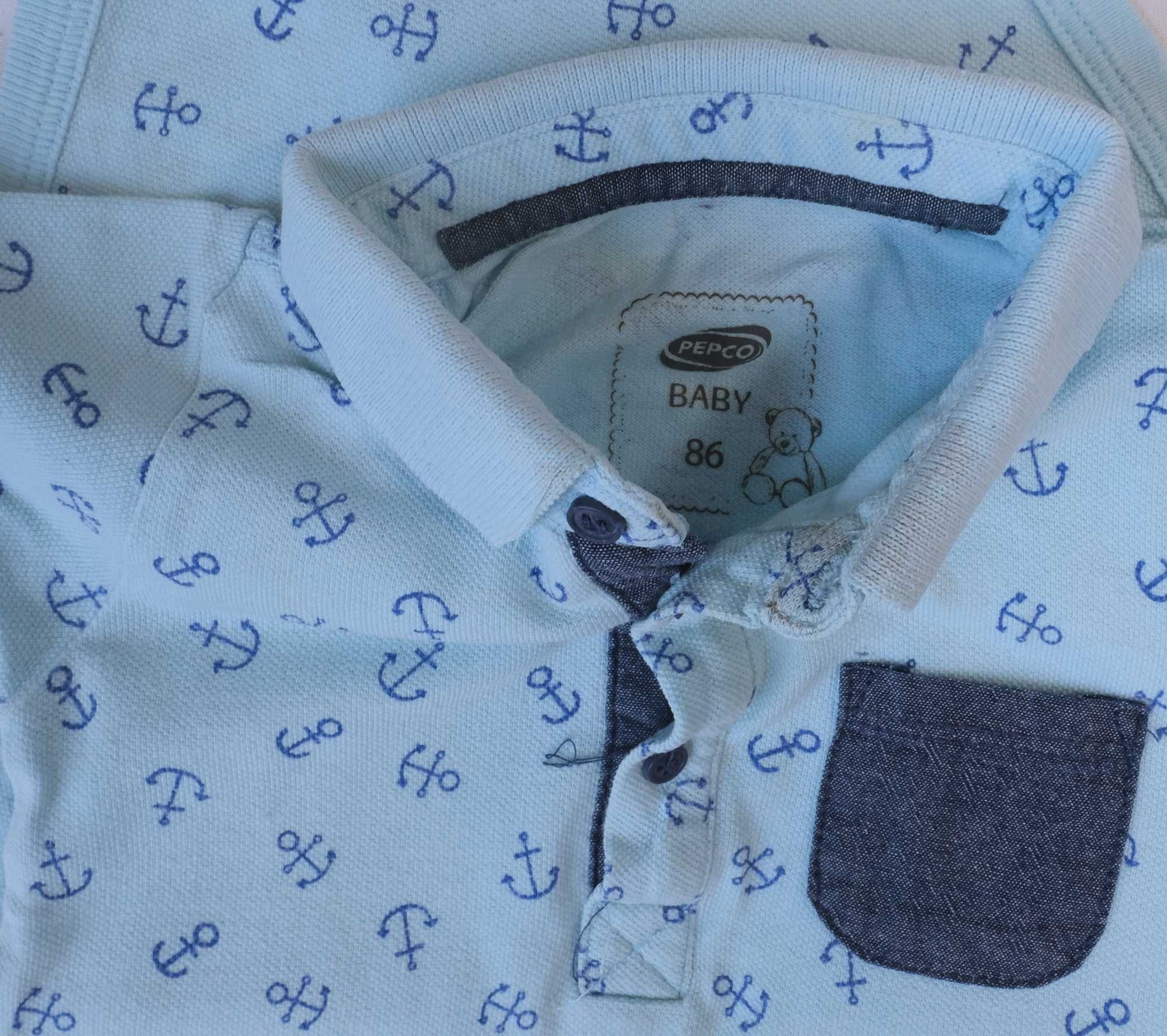 Body 86 Pepco chłopięce typu polo krótki rękaw z kołnierzykiem kotwica