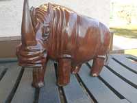 Эксклюзивная массивная статуэтка "Носорог" из красного дерева