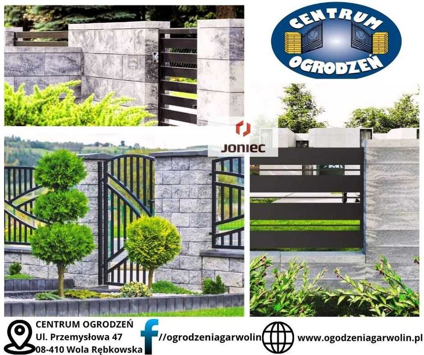 Joniec Horizon eco, bloczek, daszek, ogrodzenie modułowe, transport