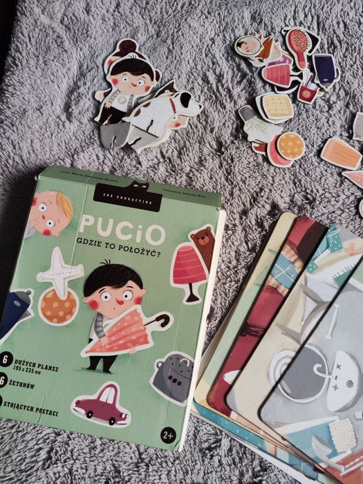 Gra edukacyjna Pucio gdzie to położyć planszowa