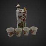 Japonia Karafka do sake + 4 kieliszki  B41/032928