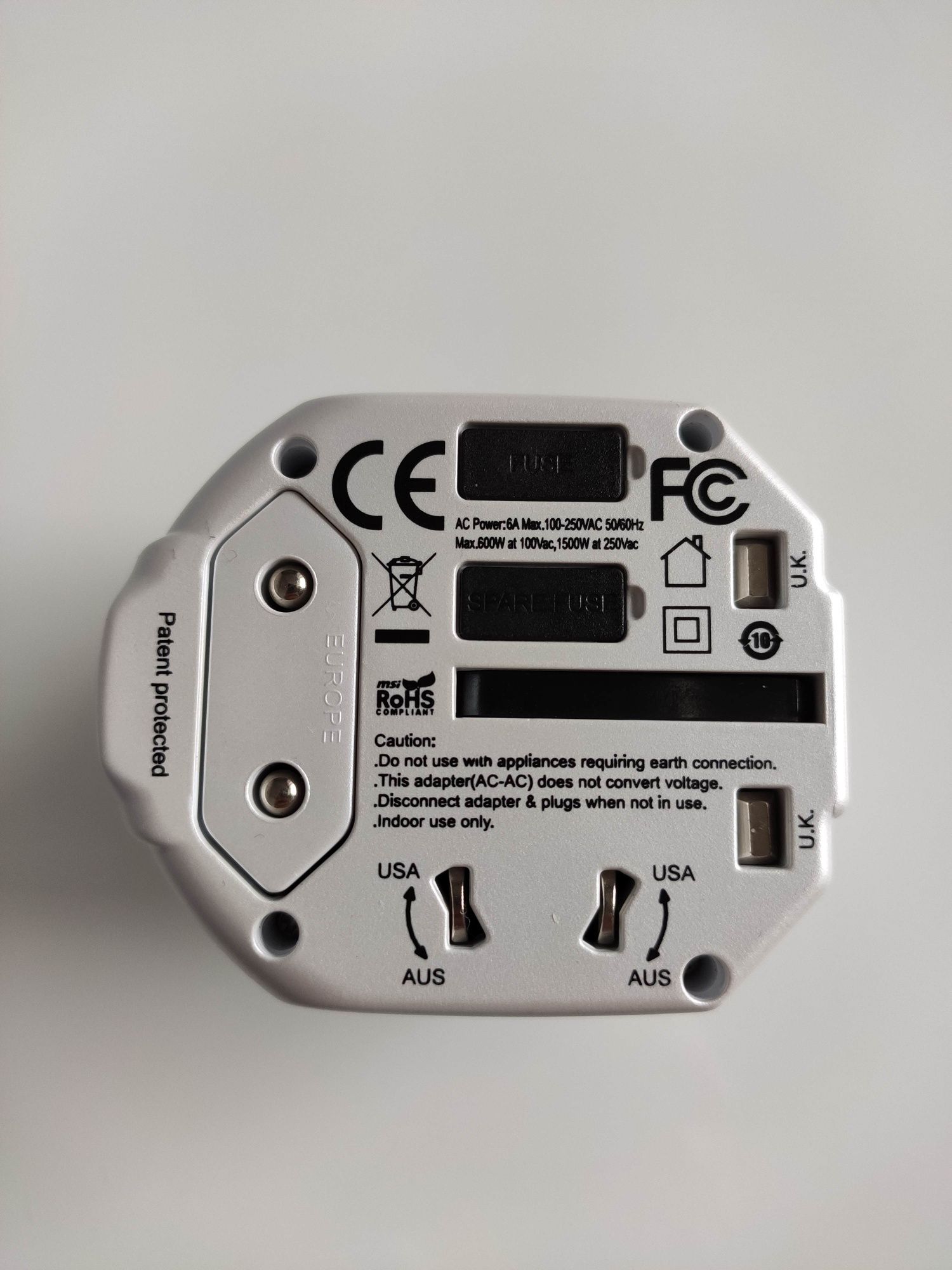 MSI PRESTIGE TRAVEL ADAPTER - adapter gniazd zasilania/ładowarka USB