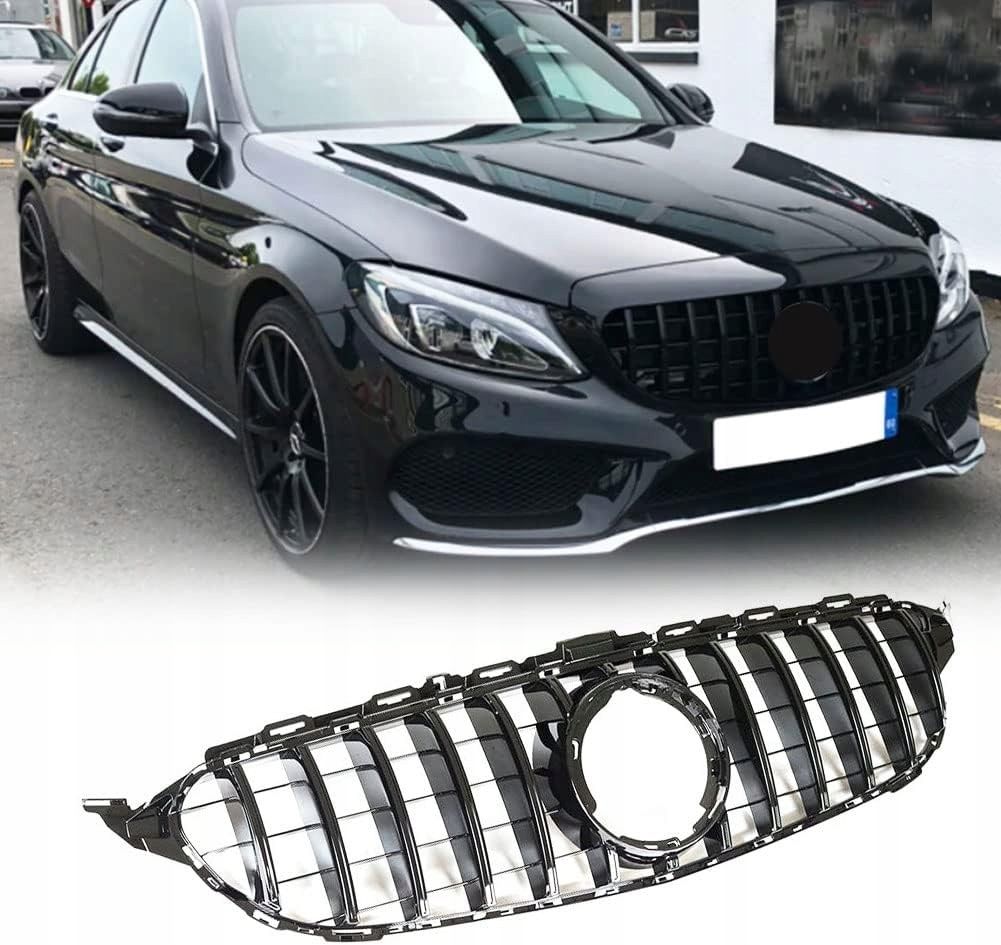 Grill Atrapa Zderzaka Mercedes C class W205 GTR Piano Black 2014-18