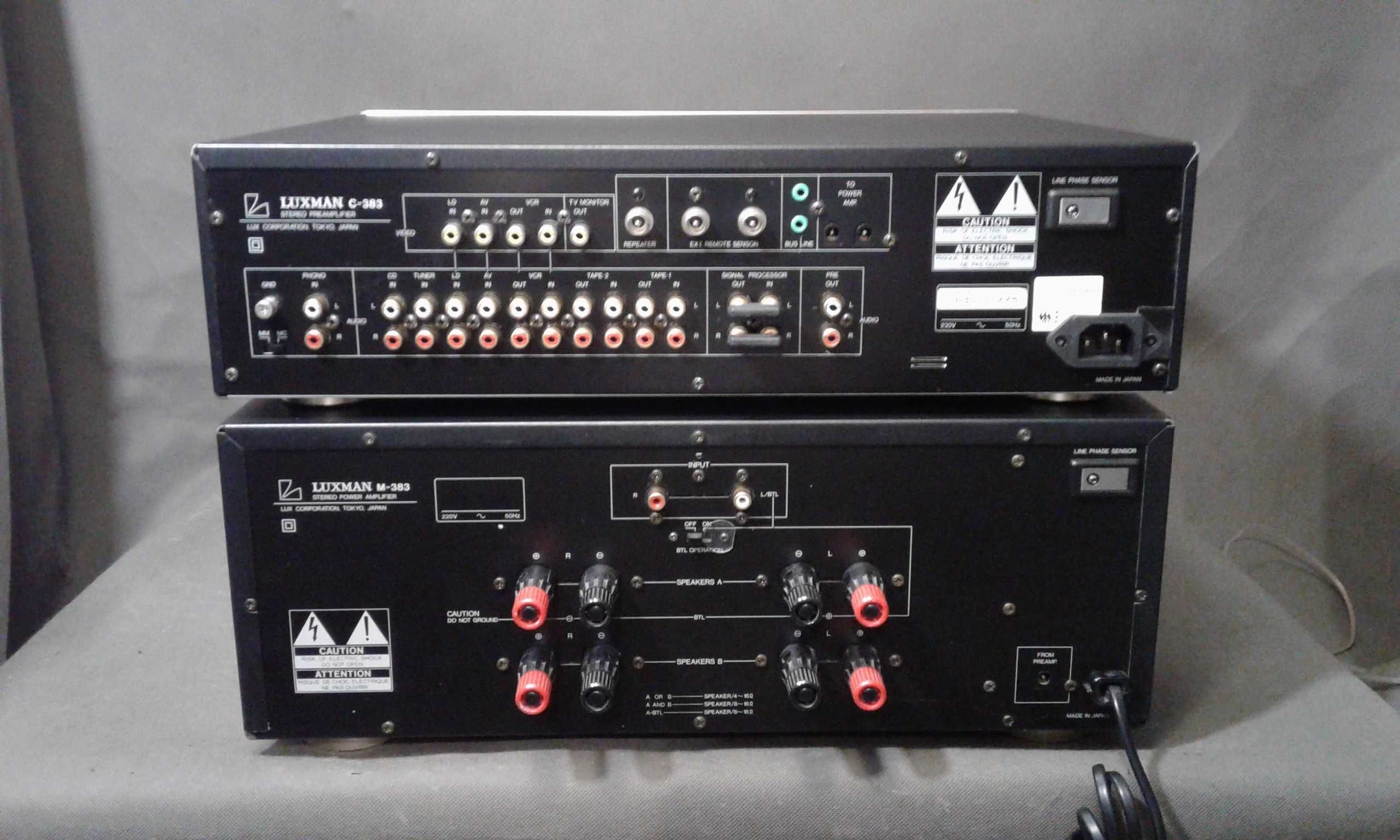 LUXMAN M-383,Luxman C-383, zestaw stereo