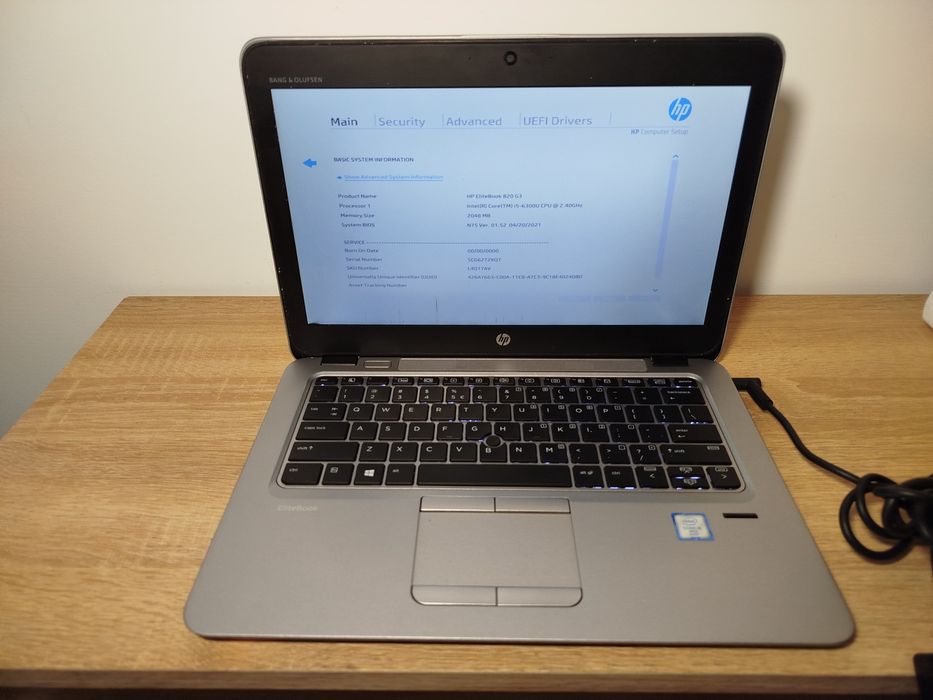 Laptop HP EliteBook 820 G3 i5-6Gen do naprawy albo na części