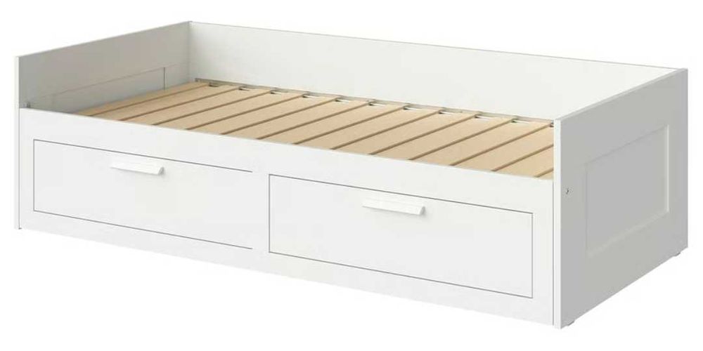 BRIMNES IKEA Cama indiv/dupla c/2 gav, branco, 80x200cm