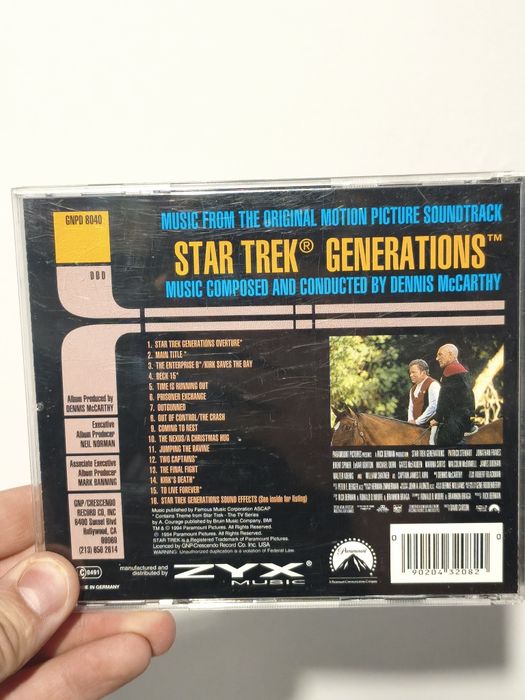 Star Trek Generations music soundtrack płyta CD song muzyka filmowa