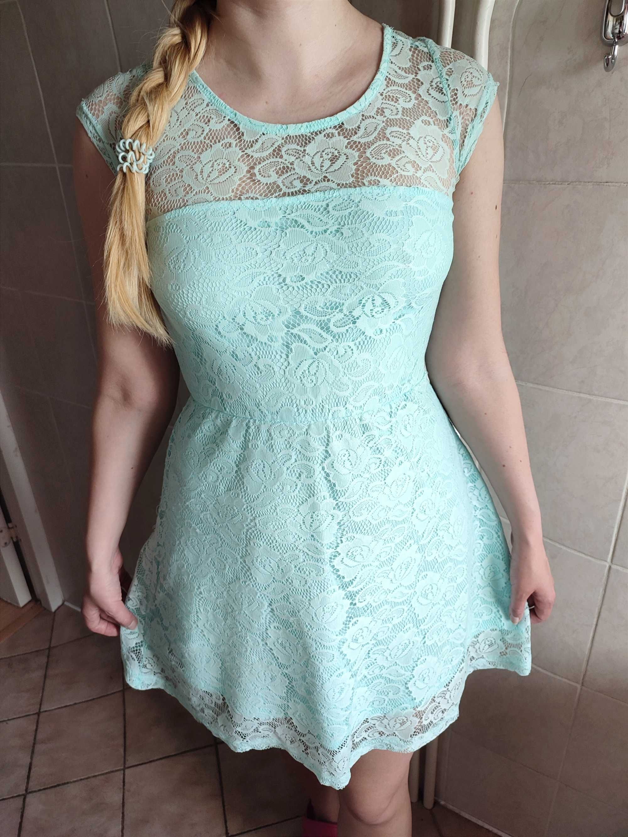 House sukienka z koronki XS kawaii lolita pastel coquette