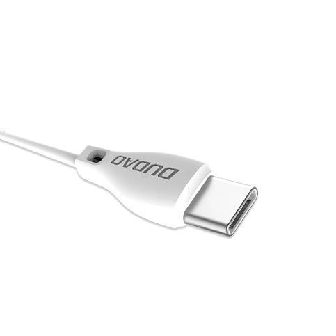 Dudao przewód kabel USB Typ C 2.1A 1m biały