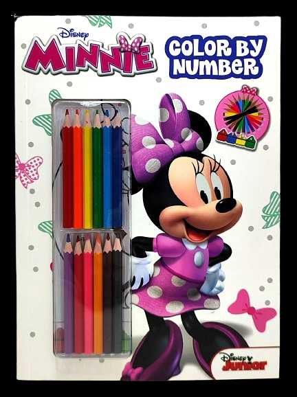 Kolorowanka po numerach Disney Myszka Minnie + kredki