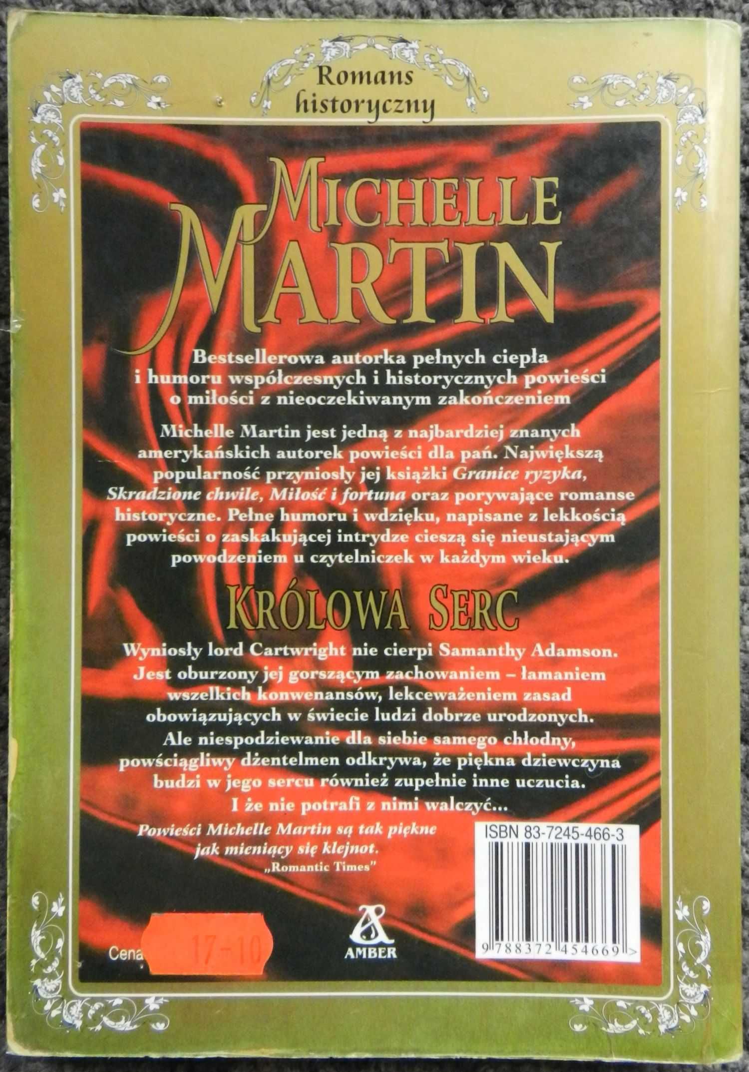 Martin Michelle - Królowa serc, romans historyczny