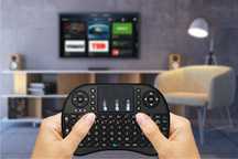 Teclado Wireless Iluminado BATERIA mousepad rato Air Mouse I8 LED NOVO