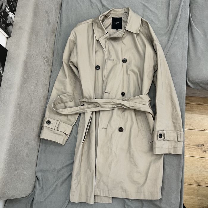 Чоловічий тренч пальто Бежевий Розмір Л