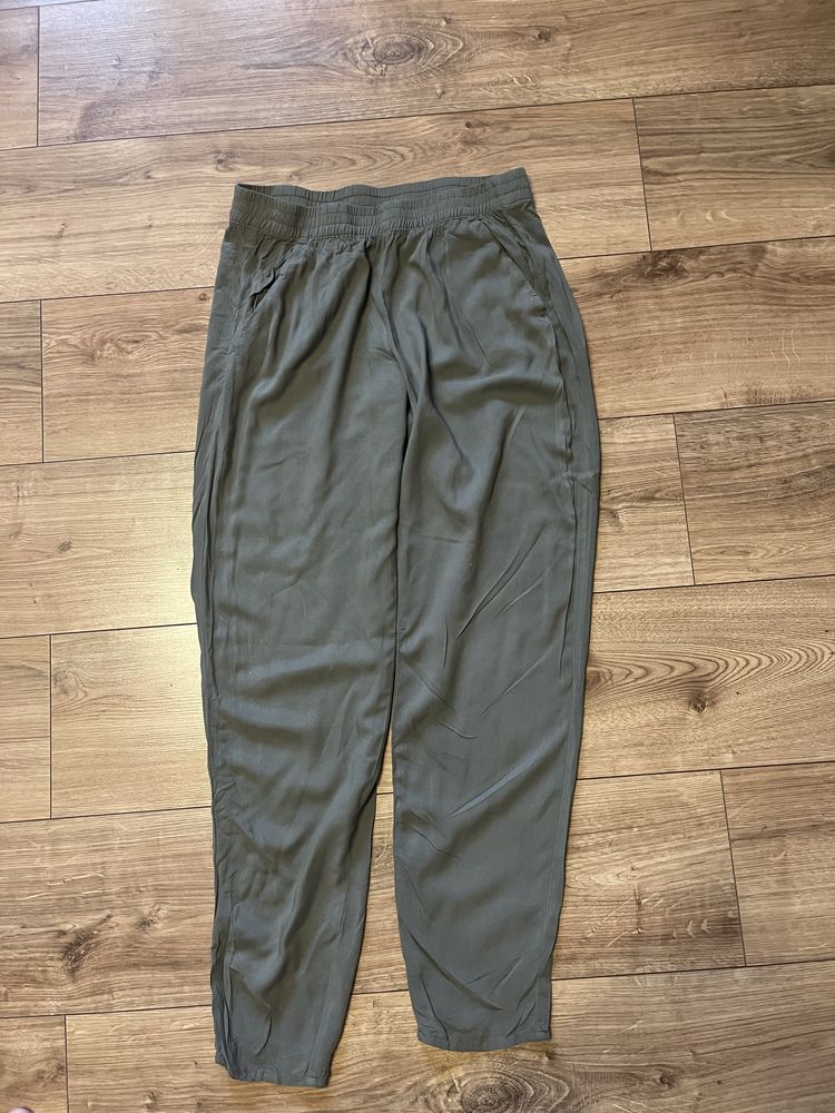 Spodnie alladynki h&m khaki wiskoza 100%