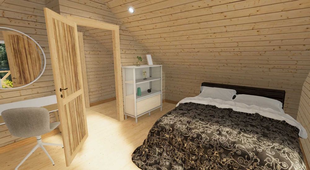 DOM/DOMEK drewniany letniskowy/całoroczny 70m2 parter 35m2 + tarasem