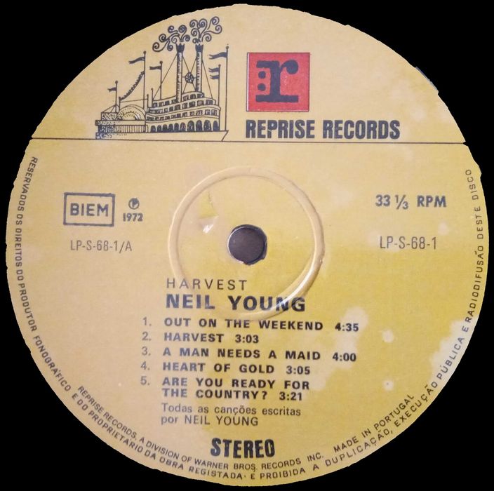 Neil Young	- - - - -	Harvest	- - - - -	LP