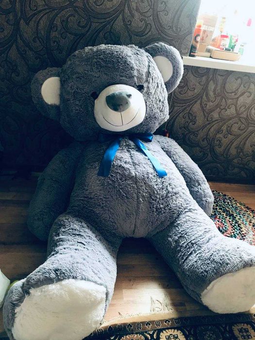 М'яка іграшка ведмідь сірий, 200см