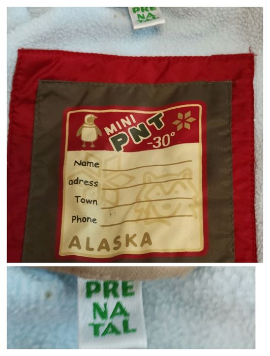 Puchowa, zimowa kurtka rozmiar 80