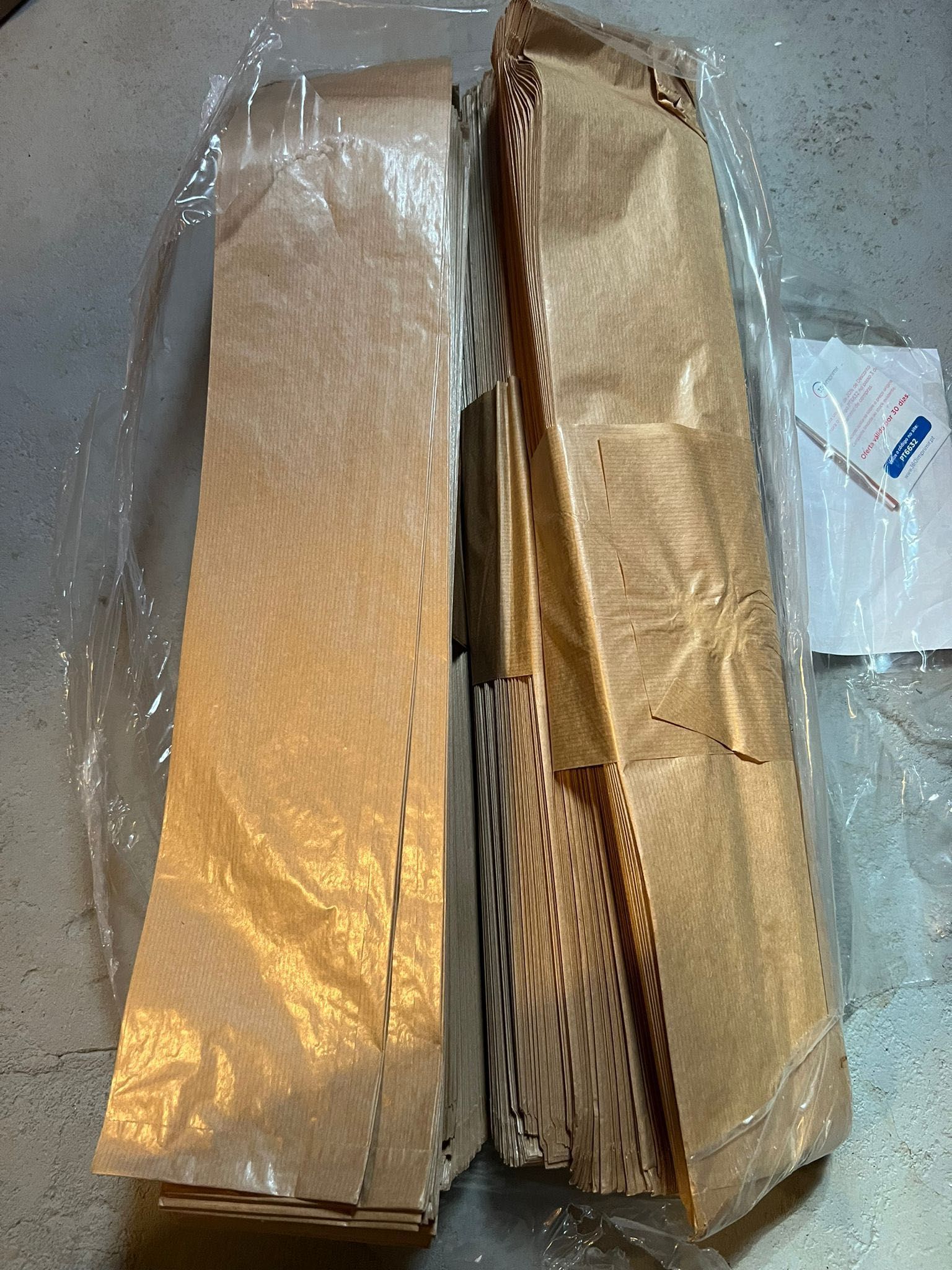 900 sacos de papel 12x60cm - embalamento