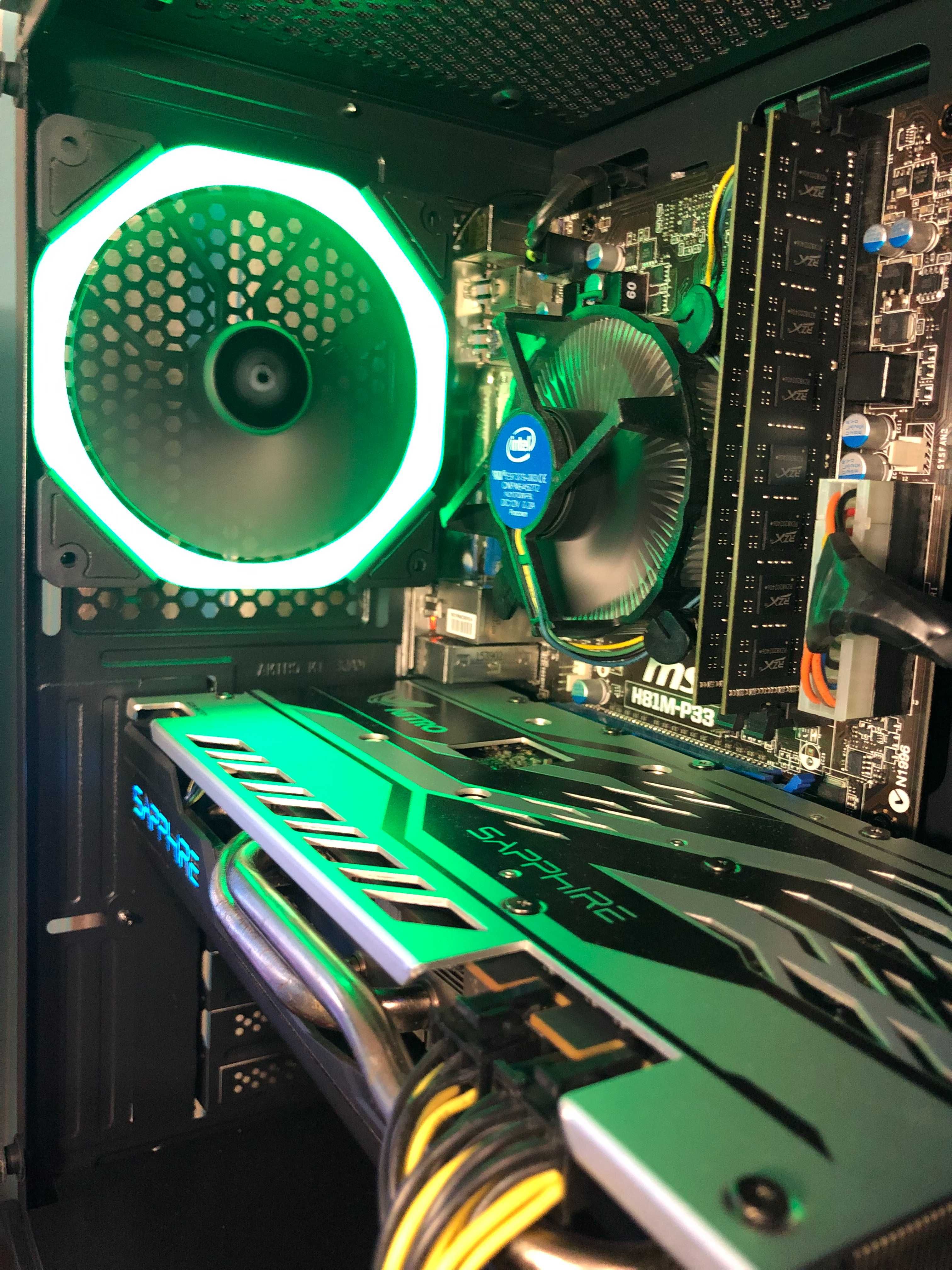 Игровой ПК Intel i7/16Gb/RX580/SSD128+1Tb компьютер системный блок