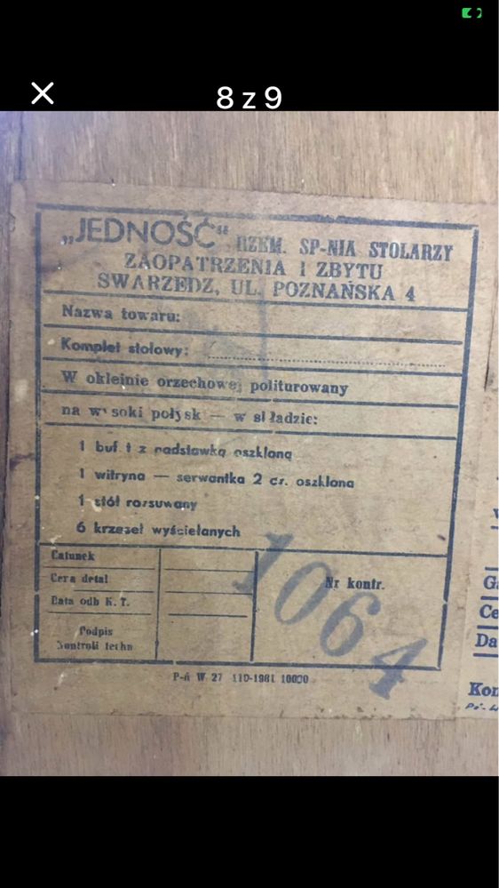 Meble prl Swarzędzkie w bardzo dobrym stanie kompletne od pierwszego w