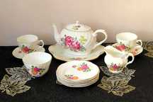 Porcelana Serwis deser (2os) Chodzież Regina+dzbanek ze Staffordshire