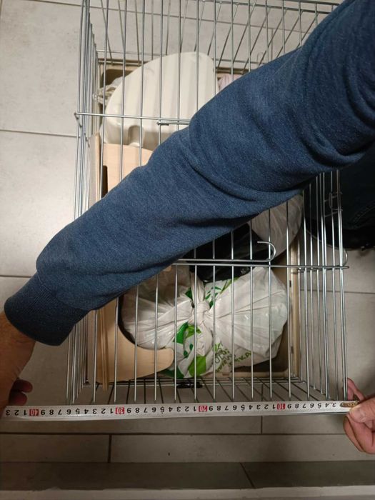 Klatka dla chomika świnki morskiej królika karma zestaw miseczka 40x60