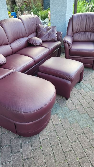 Narożnik NOWY że skóry naturalnej