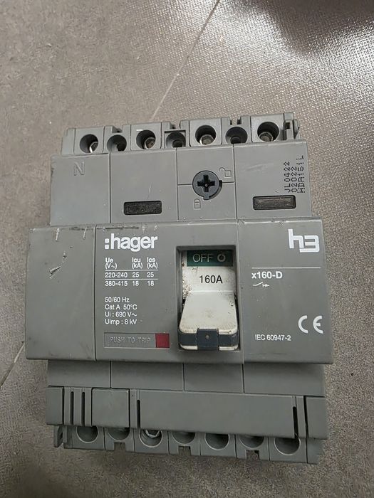Material elétrico dijuntores de 160A
