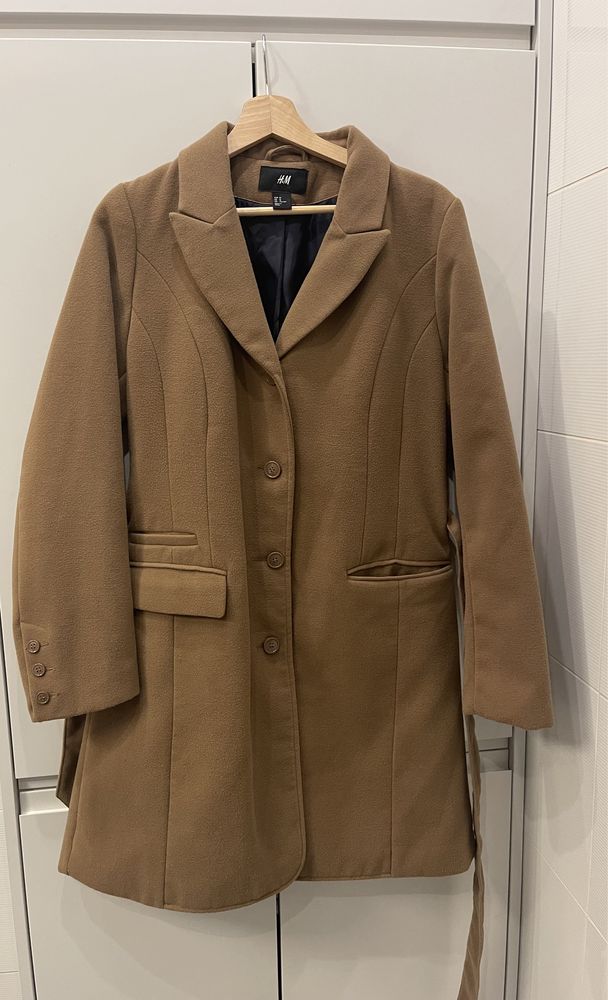 Płaszcz camel karmelowy M 38 H&M