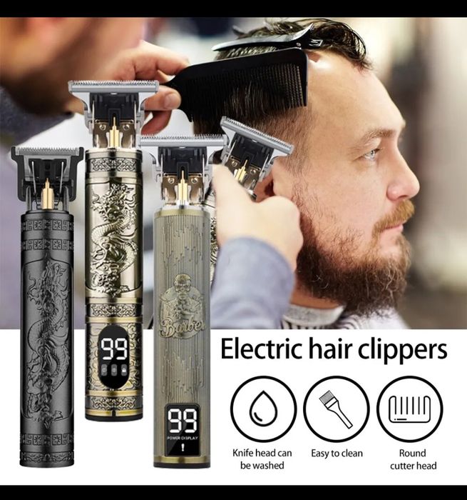 Máquina aparadora de barba/cabelo sem fios e carregador USB