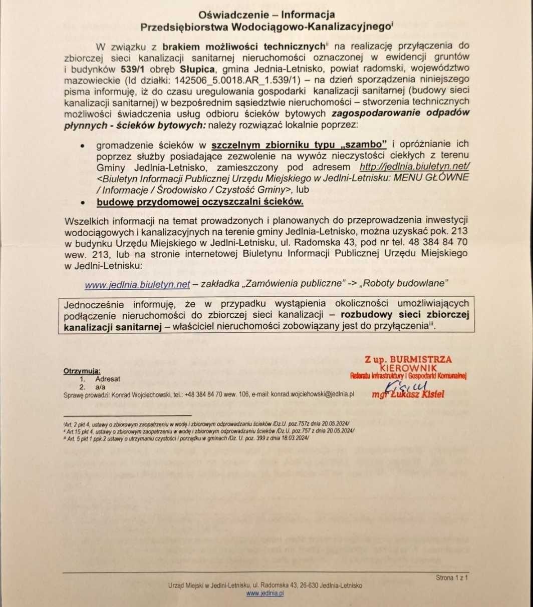 Sprzedam działkę pod zabudowę