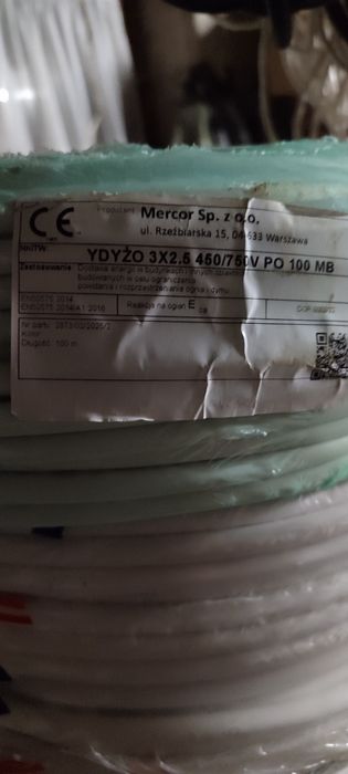 Kabel 5x1.5 i 3x2.5 3x1.5 okrągły i plaski