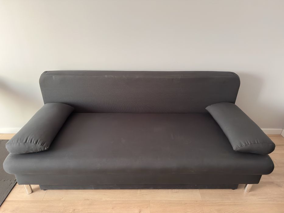 Kanapa rozkladana grafitowy szary