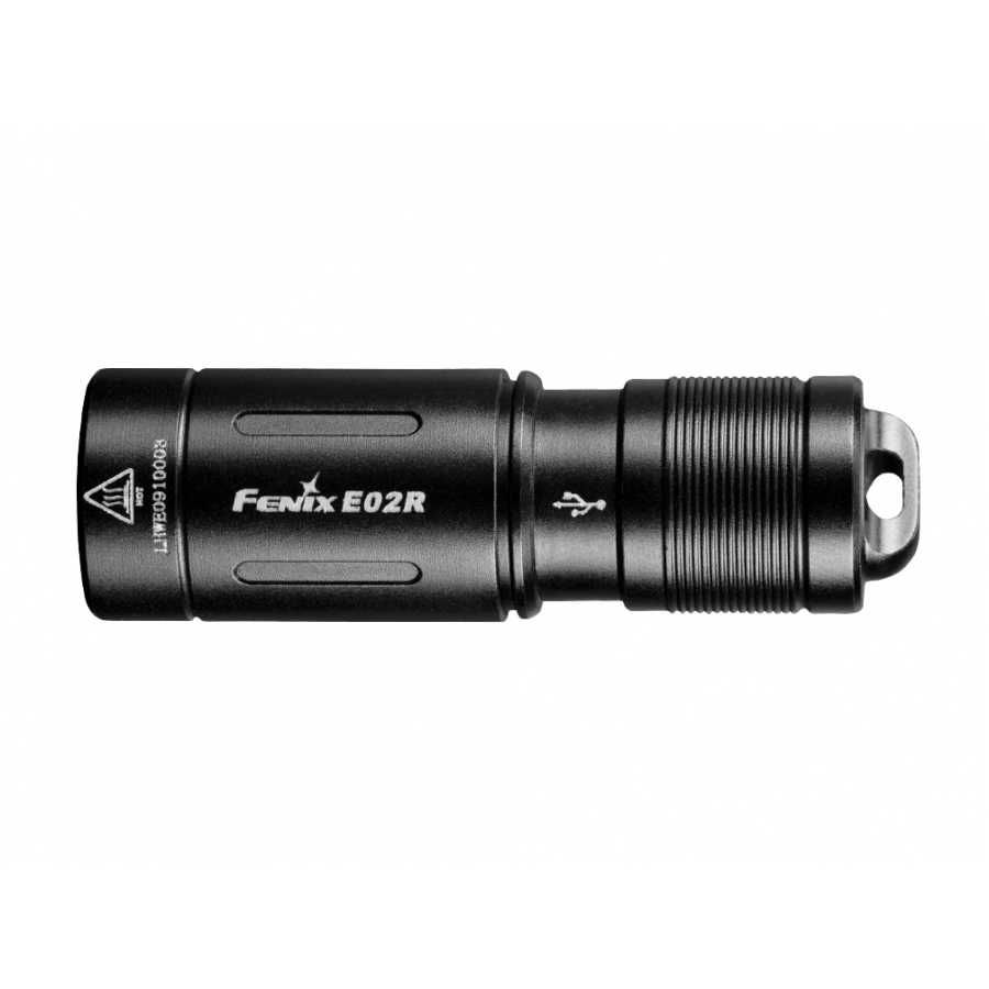 Fenix E02R Latarka akumulatorowa LED czarna 200lm